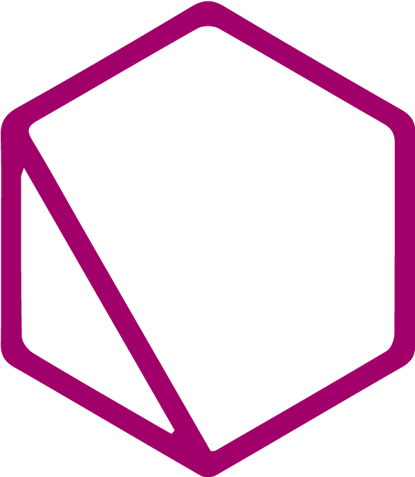 Quantumrun purple hexagon