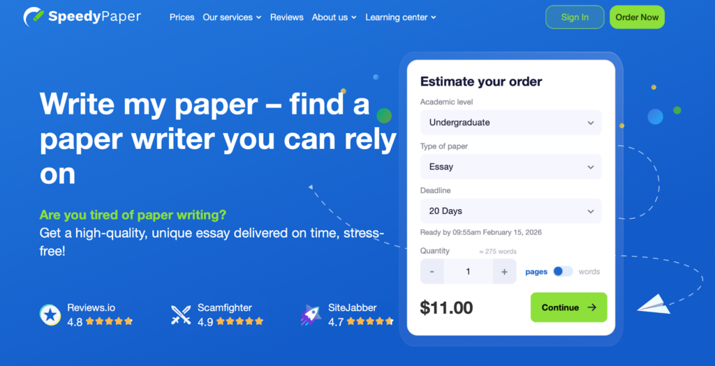 A Comprehensive SpeedyPaper Review Basic Features and Peculiarities